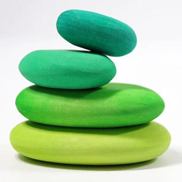 GRIMM'S Wooden BUILDING SET Moss Pebbles