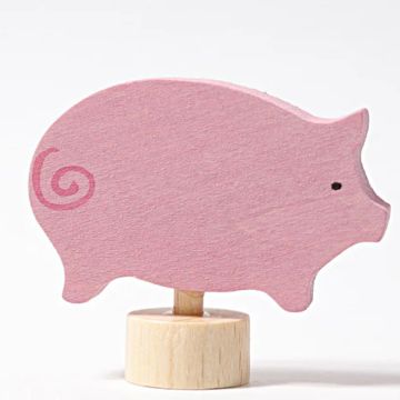 GRIMM'S FIGURINE for Birthday Ring PIG Pink