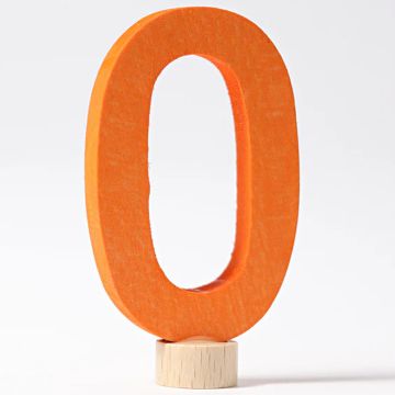 GRIMM'S PLUG-IN FIGURINE for Birthday Ring Number 0 Orange
