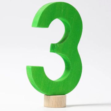GRIMM'S PLUG-IN FIGURINE for Birthday Ring Number 3 Green