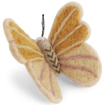 Gry & Sif Filz Anhänger SCHMETTERLING Gelb