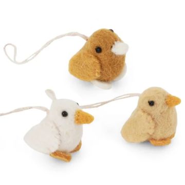 Gry & Sif Felt 3 Easter ORNAMENTS Mini Chicklets