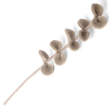 Gry & Sif Filz Bindegrün ZWEIG mit BLÄTTERN Rund Natural (30cm)