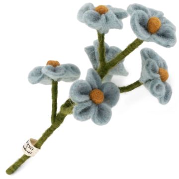 Gry & Sif Small Felt Flower FORGET ME NOT Light Blue (18cm)