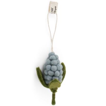 Gry & Sif Filz Anhänger Blume HYAZINTHE Light Blue (6cm)