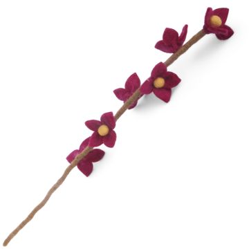 Gry & Sif Felt FLOWERS On STALK Cerise (43cm)