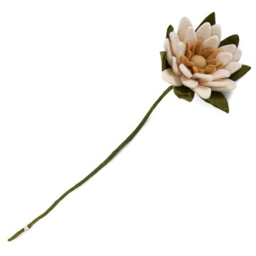 Gry & Sif Felt Flower WATERLILY White