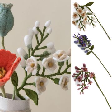 Gry & Sif Große Filz Blume GLYZINIE (60cm)