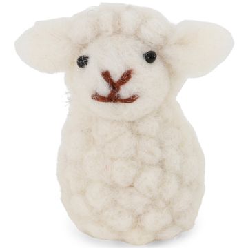 Gry & Sif Filz OSTERDEKO Anhänger SCHAF White