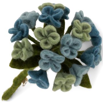 Gry & Sif Filz Blume HORTENSIE pale blue (20cm)