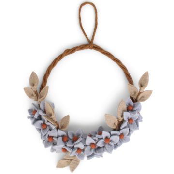 Gry & Sif Felt WREATH Dusty Blue
