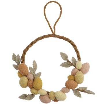 Gry & Sif Felt EASTER WREATH Yellow Eggs