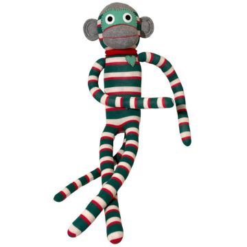 Hickups XXL Sock Monkey green, red & white