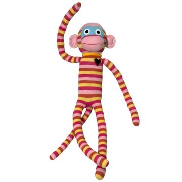 Hickups XXL Sock Monkey pink, yellow & orange
