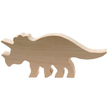 Schnitzrohling aus Lindenholz TRICERATOPS