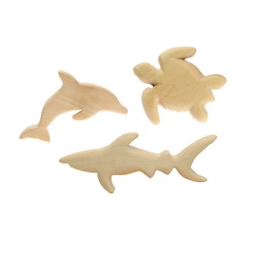 Schnitz Set aus Lindenholz MEERESTIERE small