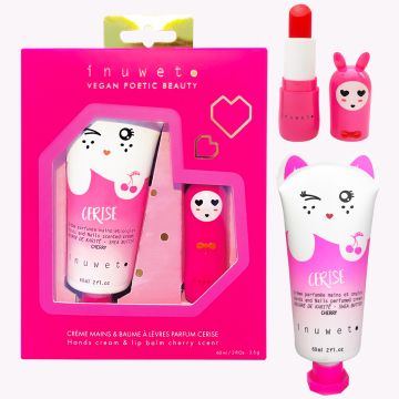 inuwet Vegan Scented Lip Balm & Hand Cream CHERRY