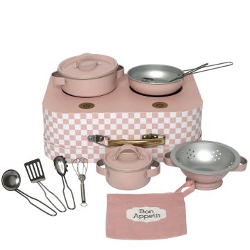 JaBaDaBaDo ROLLENSPIEL Küchenset im Koffer pink