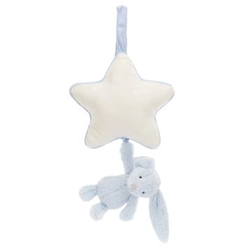Jellycat MUSICAL PULL Bashful BUNNY Light Blue