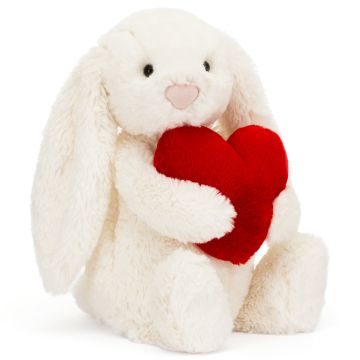 Jellycat Medium Bashful Love Heart HASE rot