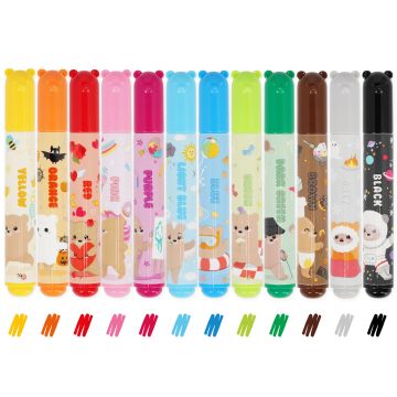 Legami 12 Felt-tip Pens TEDDY FRIENDS