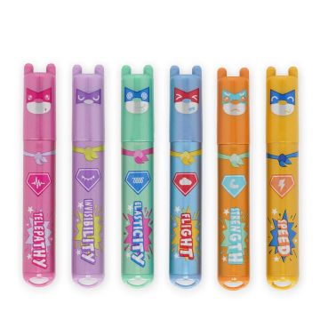 Legami Mini HIGHLIGHTER Set Teddy Bear "Teddy's Superpower" (6 Pcs)