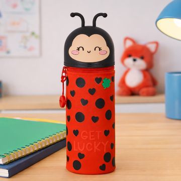 Legami 2-in-1 Silicone PENCIL CASE Kawaii LADYBUG