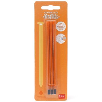 Legami 3 REFILLS for Erasable Gel Pens Orange