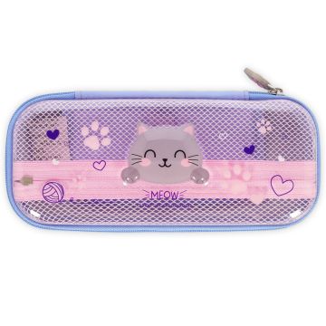 Legami PENCIL CASE Transparent Kitty "WonderWow"
