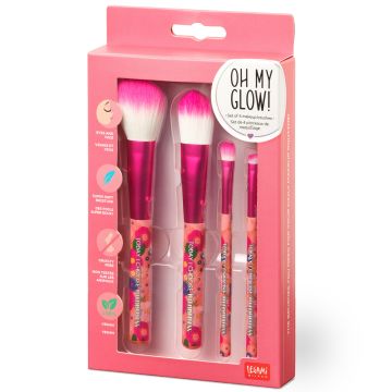 Legami Kinder 4 SCHMINKPINSEL Blumen "Oh my Glow!"