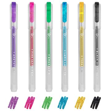 Legami 6 Mini GEL PENS Set Glitter "Shine Like a Diamond"