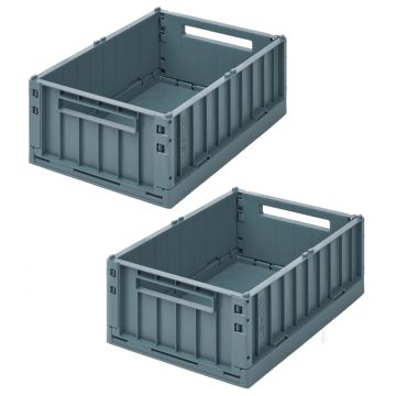 LIEWOOD 2 Klappkisten WESTON whale blue M