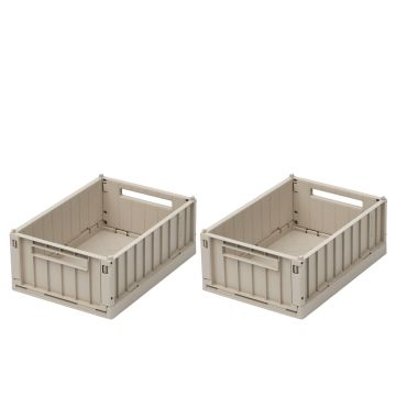 LIEWOOD 2-Pack Storage Box WESTON sandy S