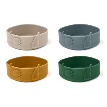 LIEWOOD 4 Silikon Schüsseln EMILY garden green multi mix