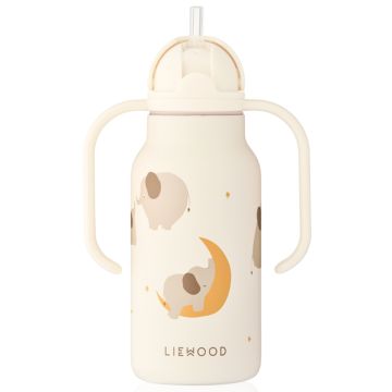 LIEWOOD KIMMIE 250ml Elephant / Creme de la Creme Water Bottle