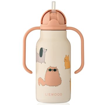 LIEWOOD KIMMIE 250ml Cats and Dogs / Sandy Water Bottle