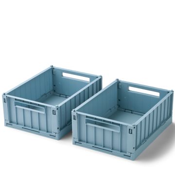 LIEWOOD 2 Small STORAGE BOXES Weston beach blue
