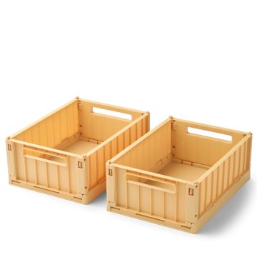 LIEWOOD 2 Small STORAGE BOXES Weston lemon yellow