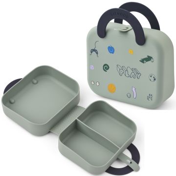 LIEWOOD Foldable LUNCHBOX Elara "Play" Dusty Peppermint