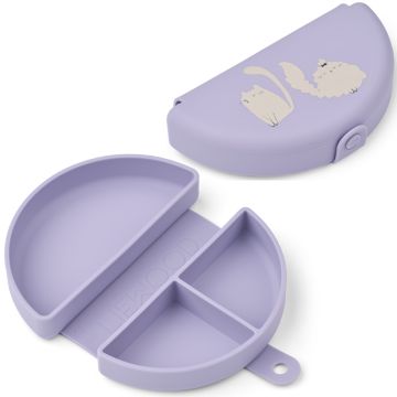 LIEWOOD Foldable SNACKBOX Eugene "Cats" Warm Lilac