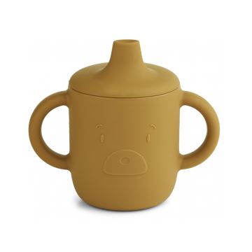 LIEWOOD Silikon Schnabeltasse NEIL Bär golden caramel