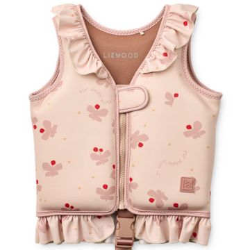 LIEWOOD LIFE JACKET with Frills Dove "Butterfly" Apple Blossom 1-2 yrs (11-15 kg)