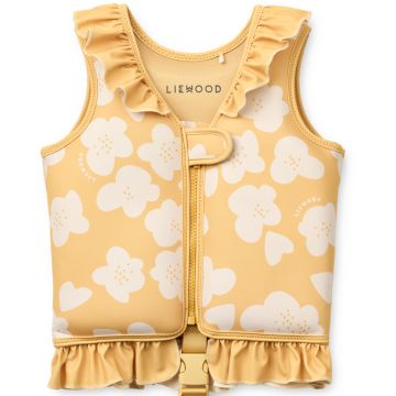 LIEWOOD LIFE JACKET with Frills Dove "Flower" Lemon Yellow 1-2 yrs (11-15 kg)