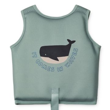 LIEWOOD Life Jacket DOVE It Comes in Waves Peppermint 1-2 yrs (11-15 kg)