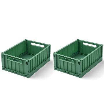 LIEWOOD 2-Pack Storage Box WESTON Dusty ivy S