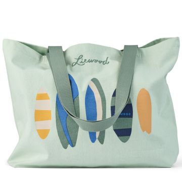 LIEWOOD Large TOTE BAG "Boards" light peppermint