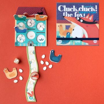Londji SPIEL "Gack, Gack! Der Fuchs!" Mini Familienspiel (4 Jahre+)
