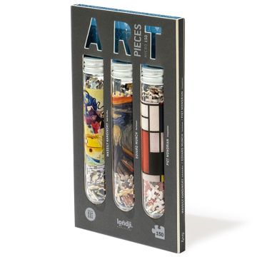 Londji 3 MIKROPUZZLE "Art Pieces" Kandinsky, Munch & Mondrian (je 150 Teile)