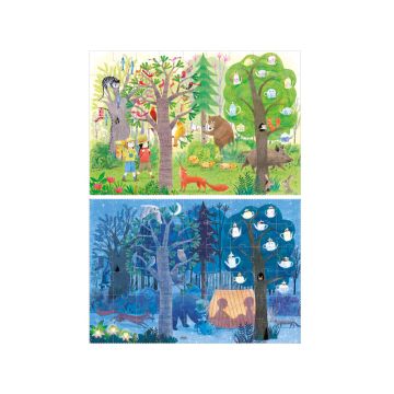 Londji Puzzle Night & Day in THE FOREST (54 Pieces)