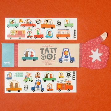Londji TATTOOS "Beep-Beep!" Fahrzeuge